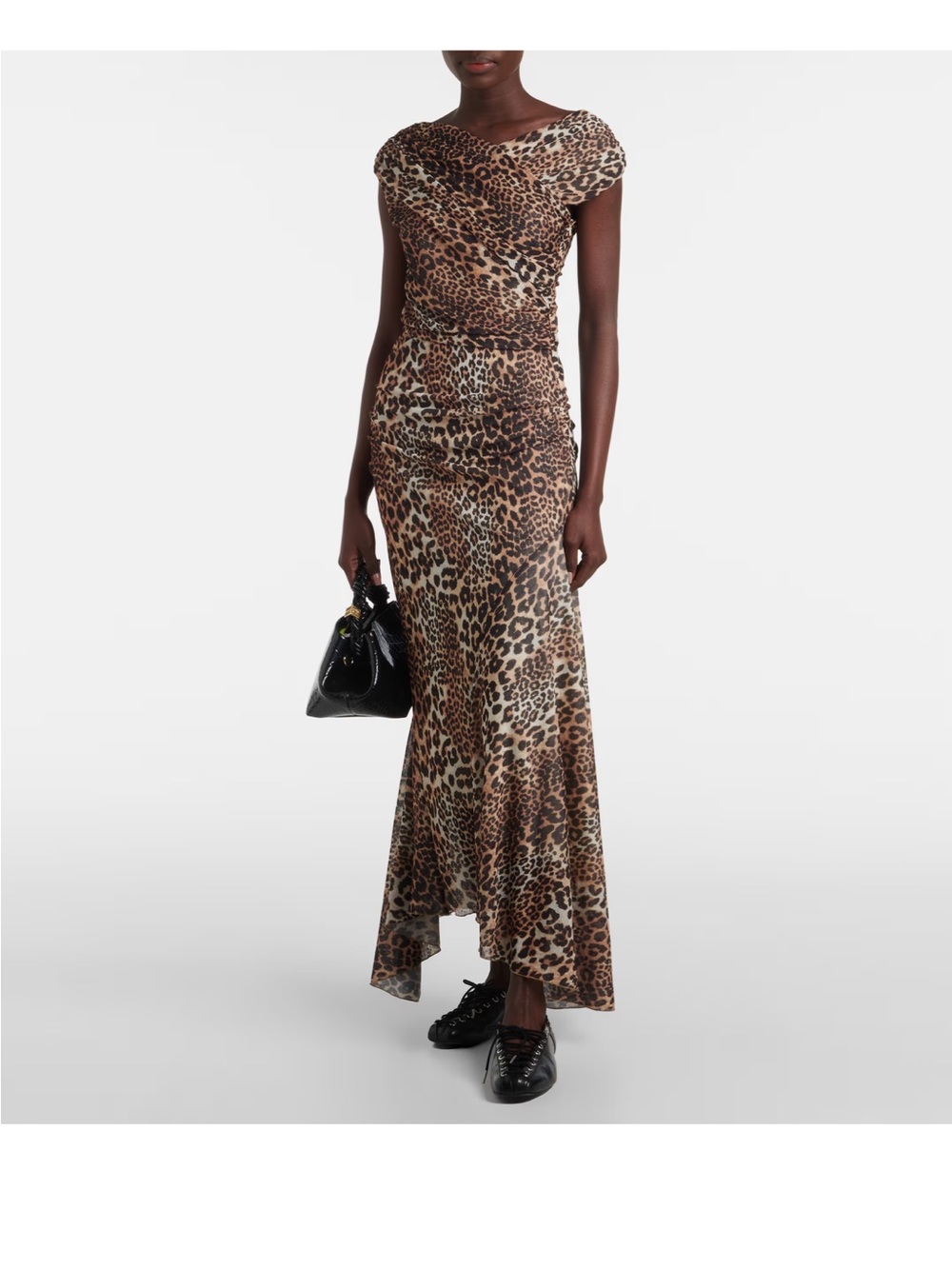 Leopard Print Maxi Skirt - Brown Animal Print